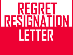 Resignation letter with regret